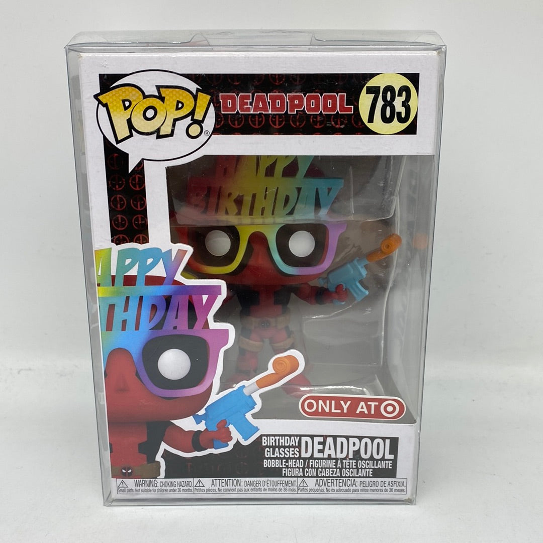 Funko Pop! Marvel Birthday Glasses Deadpool 783 BobbleHead Target E
