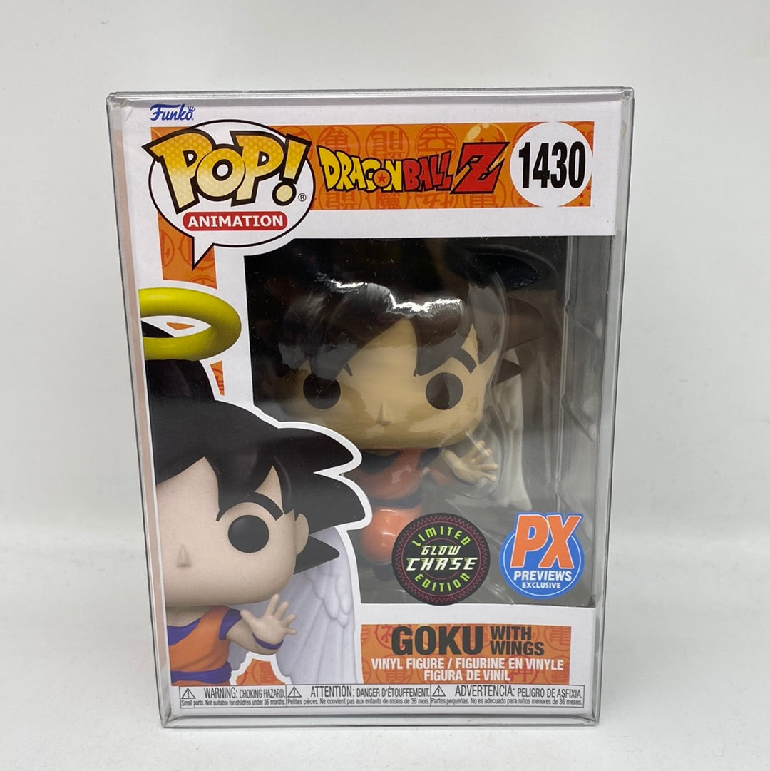 Funko Pop! Animation Dragonball Z Angel Goku with Wings Glow in the Dark  Chase PX Exclusive Figure #1430 - Legacy Comics and Cards