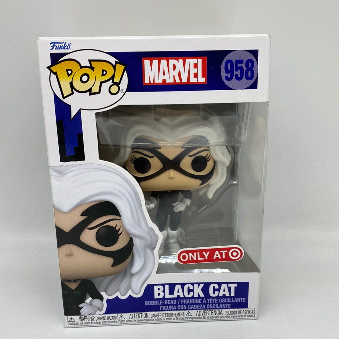 Funko Pop! Marvel Black Cat 958 BobbleHead Target Exclusive DAMAGED