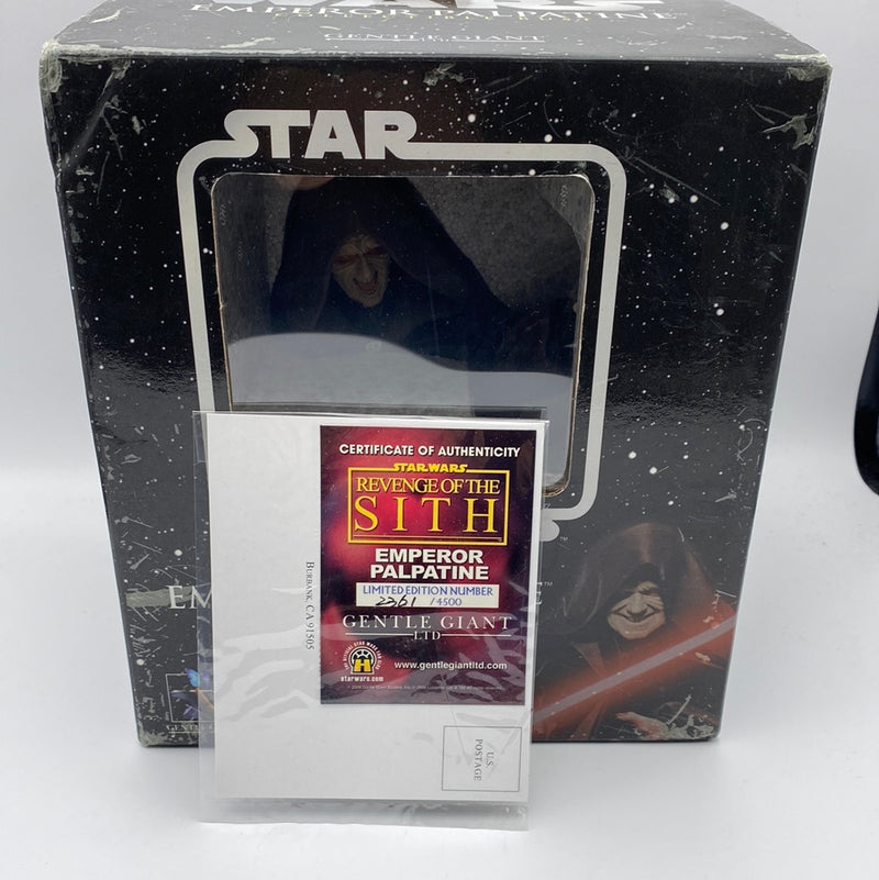 Star Wars Emperor Palpatine Episode III Gentle Giant Mini-Bust with Certificate of Authenticity