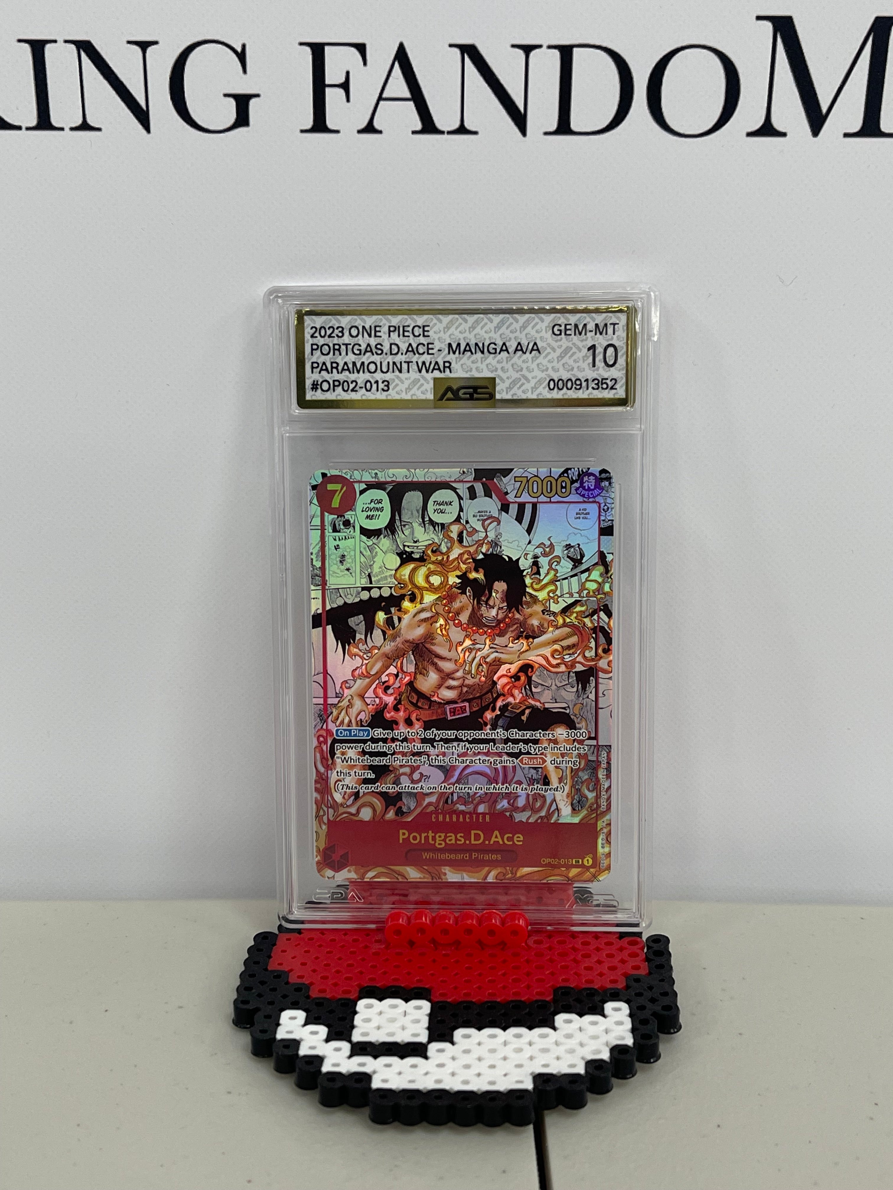 Portgas D. Ace, card, text, cool; One Piece