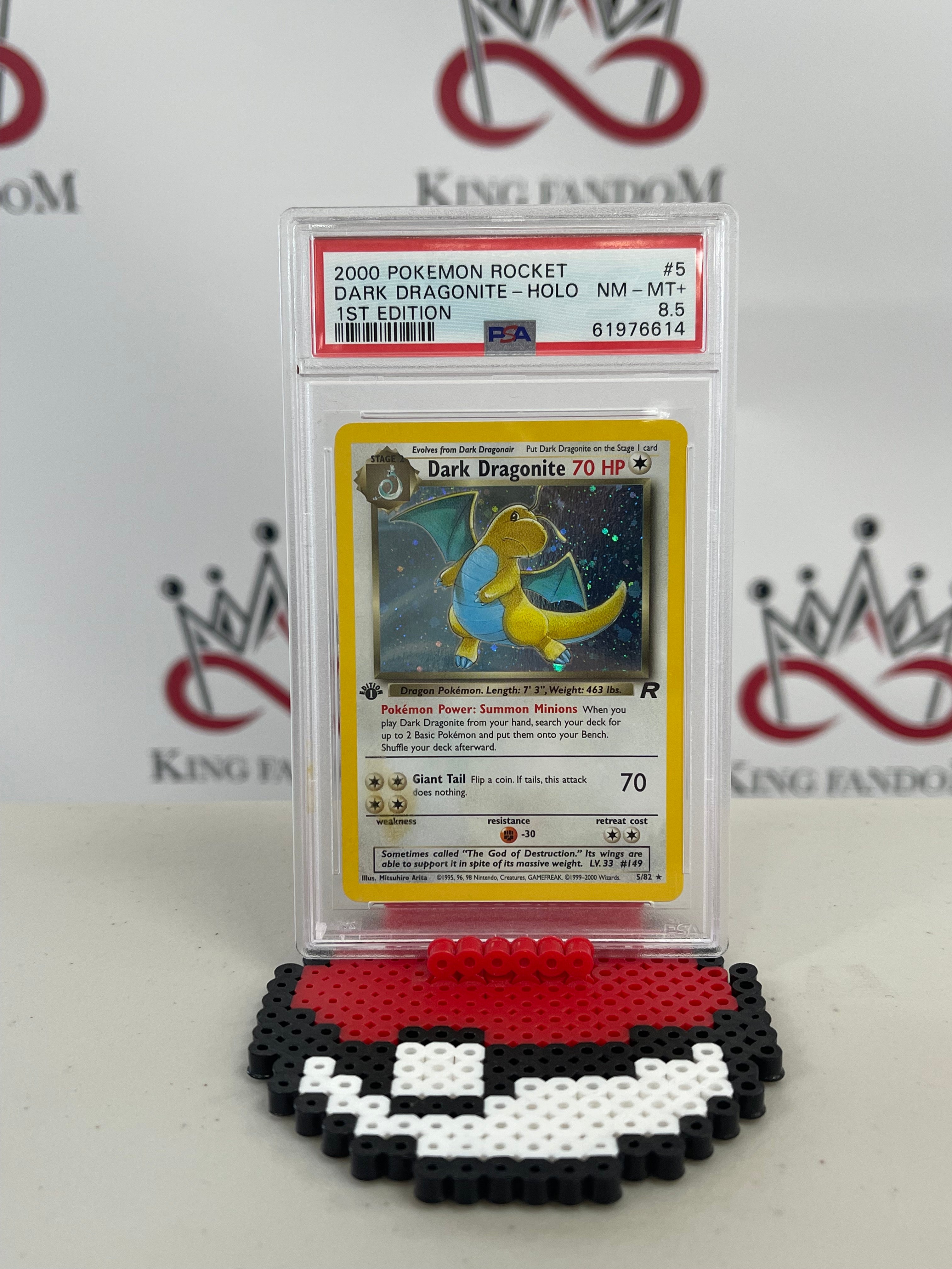 1st Edition Dark Dragonite 5/82 Team Rocket Holo Pokemon PSA 8.5 NM MT 1st Edition Dark Dragonite 5/82 Team Rocket Holo Pokemon PSA 8.5 NM MT