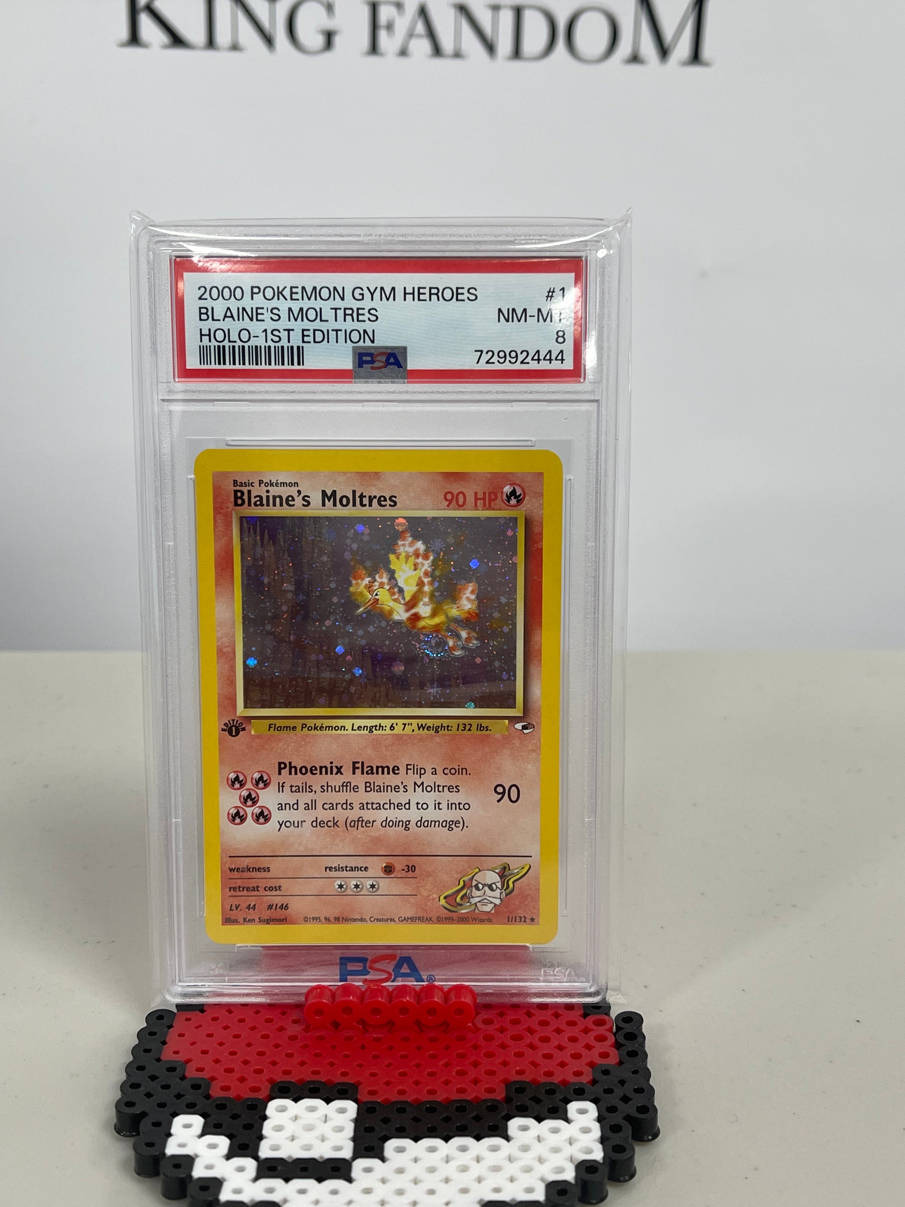 blaine's moltres pokemon card value 2000 Pokemon Gym Heroes Blaine's Moltres 1/132 1st Edition Holo Rare S