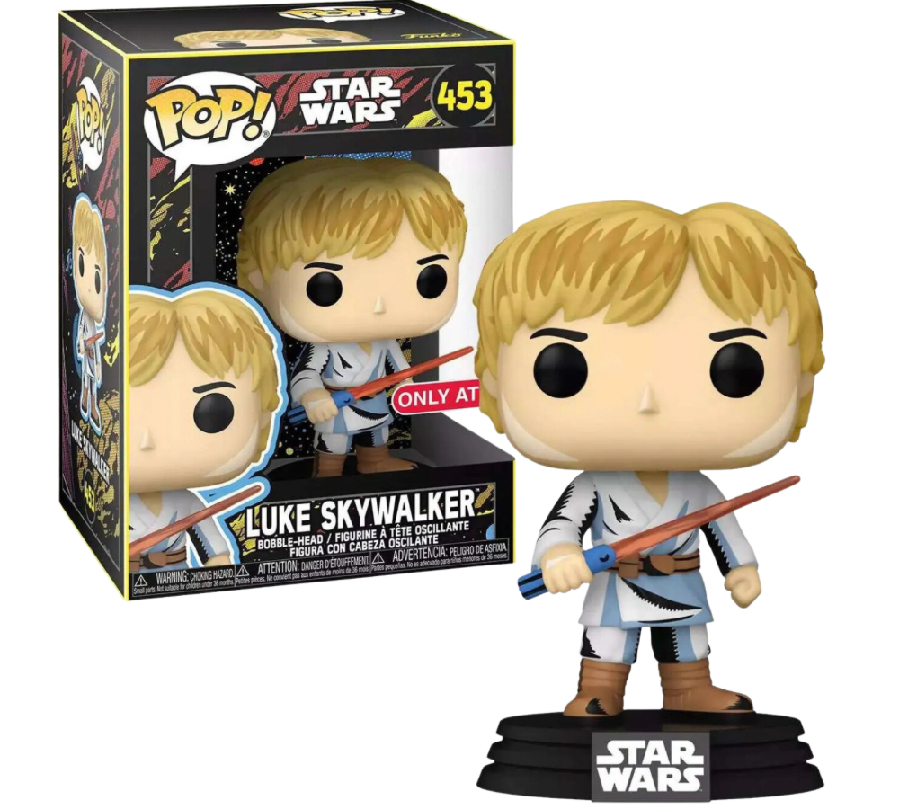 Funko Pop! Star Wars Retro Luke Skywalker #453 Exclusive + Protector 