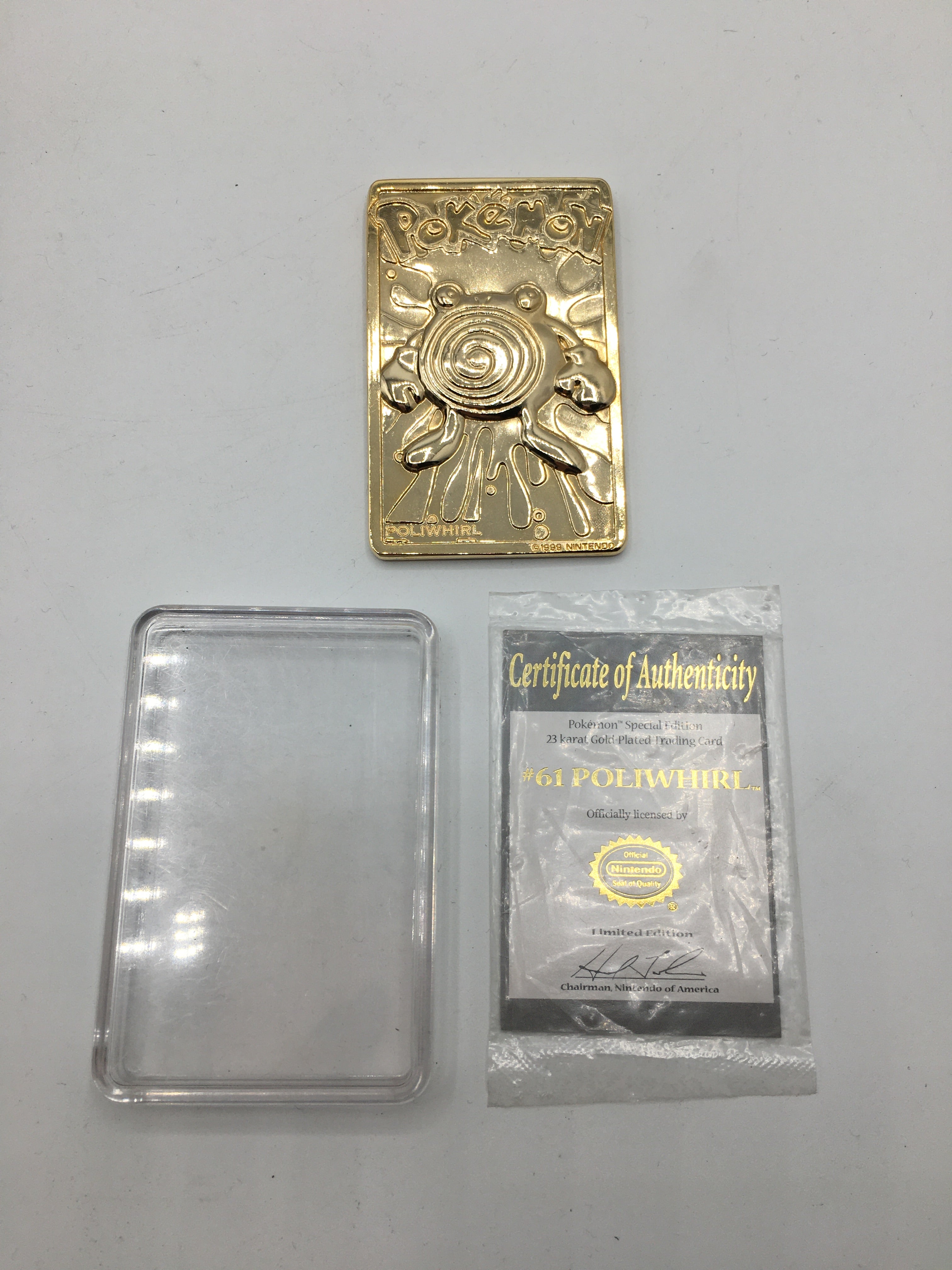 Poliwhirl - 1999 Pokmon 23K Gold Plated Trading Card Limited Edition Poliwhirl - 1999 Pokmon 23K Gold Plated Trading Card Limited Edition