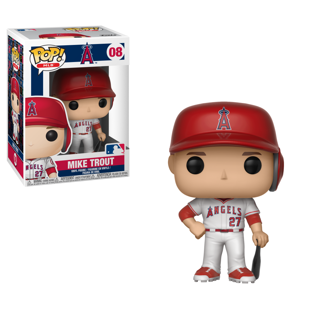 Mike Trout Signed Angels #08 Funko Pop! Vinyl Figure (PSA COA)