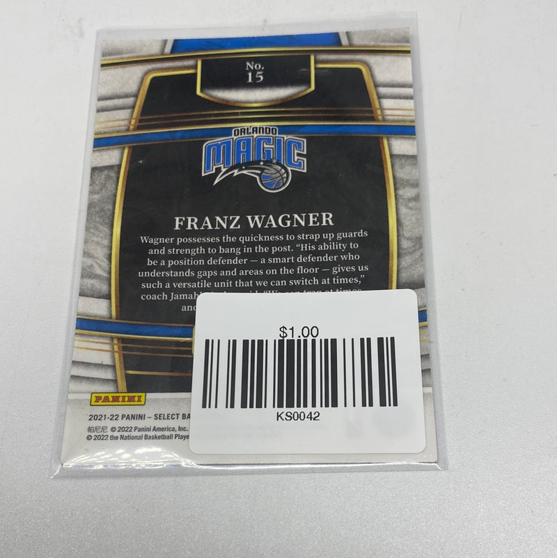 Franz Wagner 2021-22 Panini Select Basketball CONCOURSE BLUE RC ROOKIE No. 15