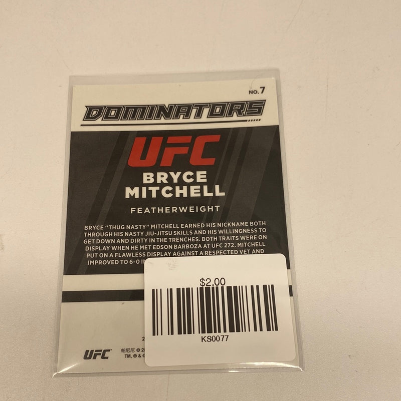 2022 Donruss Optic UFC Bryce Mitchell Dominators