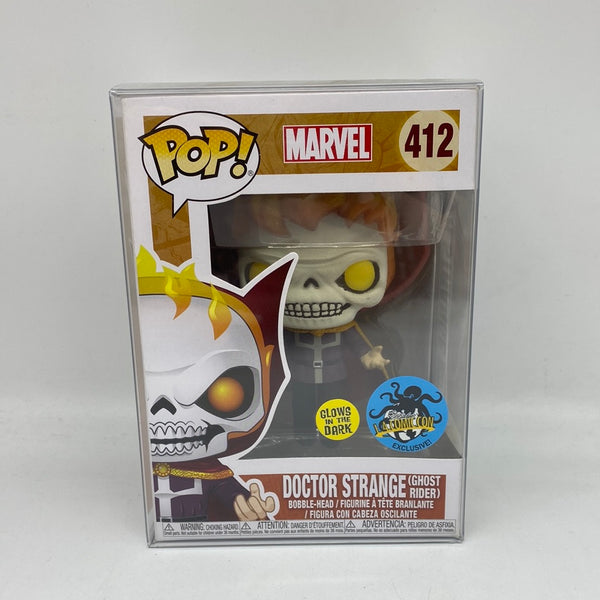 Funko Pop! Marvel: Doctor Strange (Ghost Rider) #412 Bobble-Head Glows