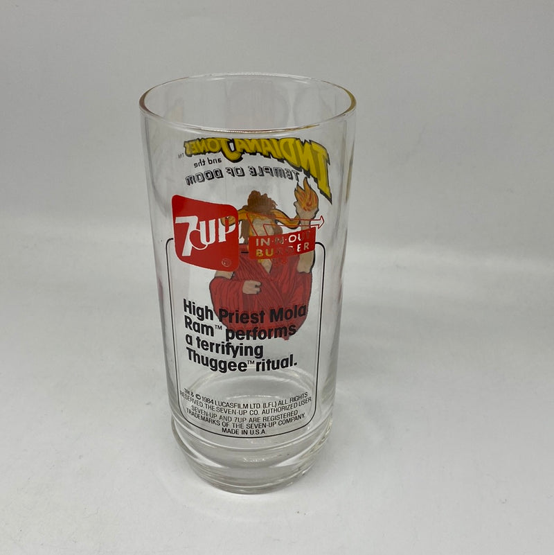 1984 Indiana Jones and the Temple of Doom Mola Ram Glass 7-up Promo