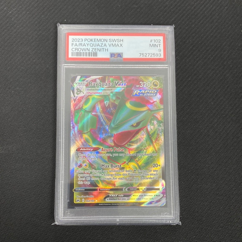 Rayquaza VMAX 102/159 Pokemon TCG Crown Zenith PSA 9 Mint