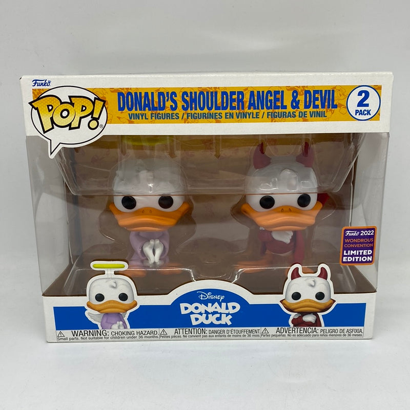 Funko Pop! Disney: Donald's Shoulder Angel and Devil (2-Pack) 2022 Wondrous Convention Limited Edition