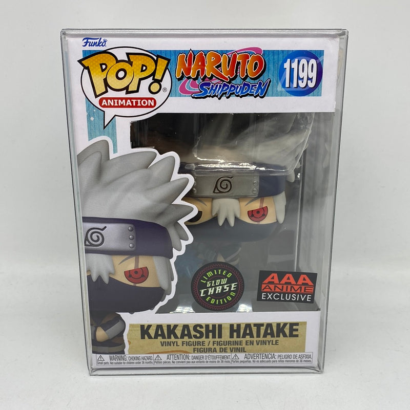 NARUTO SHIPPUDEN FUNKO POP KAKASHI HATAKE #1199 CHASE GLOW AAA