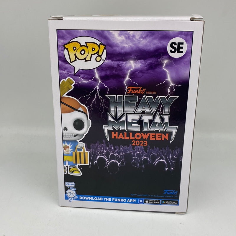 NYCC 2023 HEAVY METAL HALLOWEEN FUNKO POP! BOX OF FUN FREDDY BONES B&W LE 5000 Damaged