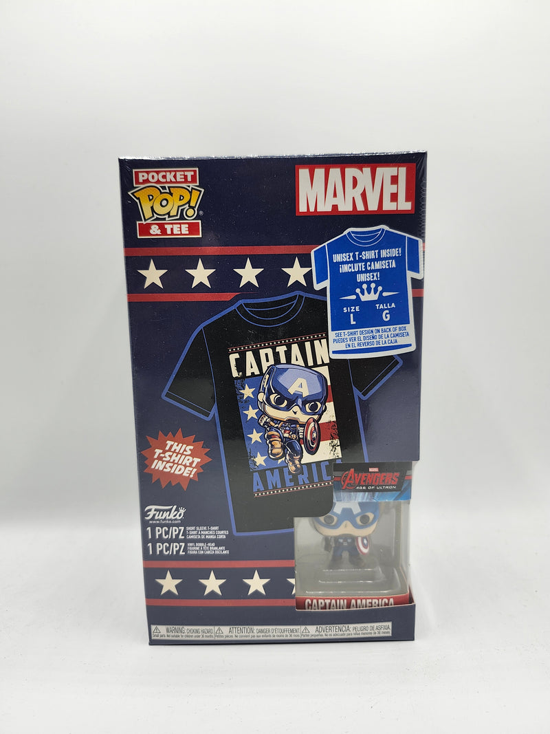 Pocket Pop & Tee - Avengers: Age of Ultron Captain America - Size: L