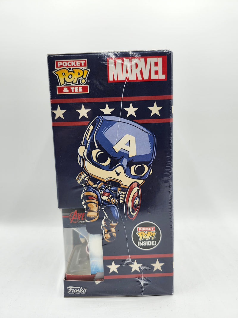 Pocket Pop & Tee - Avengers: Age of Ultron Captain America - Size: L