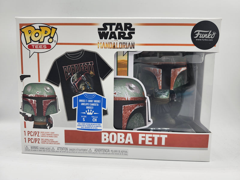 Funko POP! & Tee Star Wars The Mandalorian Boba Fett w/ Small T-Shirt