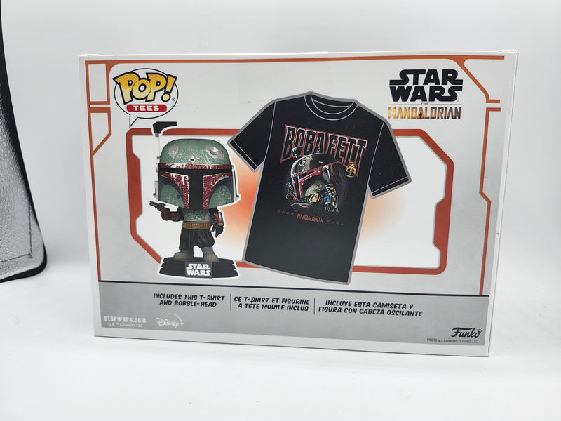 Funko POP! & Tee Star Wars The Mandalorian Boba Fett w/ Small T-Shirt