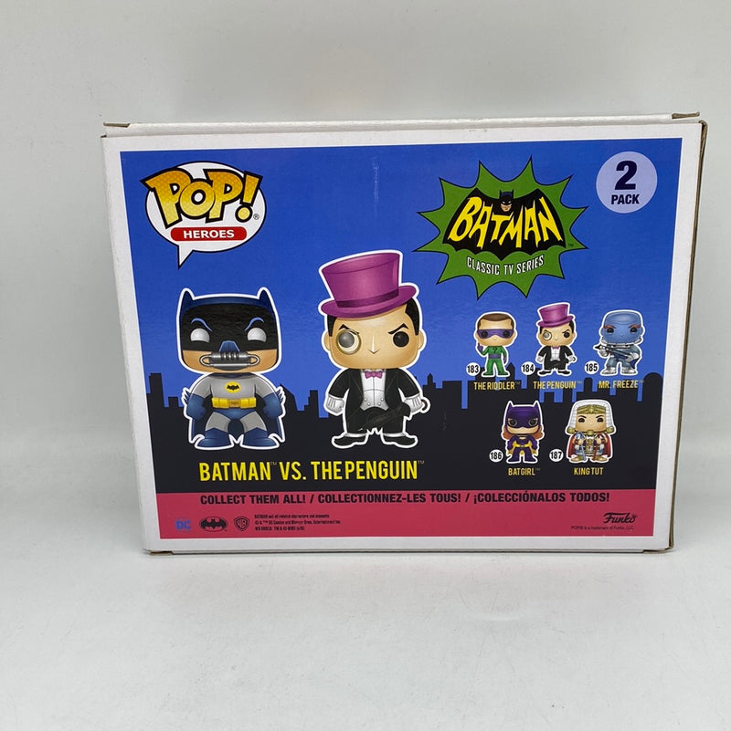 Funko Pop! DC Heroes: Batman vs. The Penguin (2-Pack) Vinyl Figures Target Exclusive DAMAGED