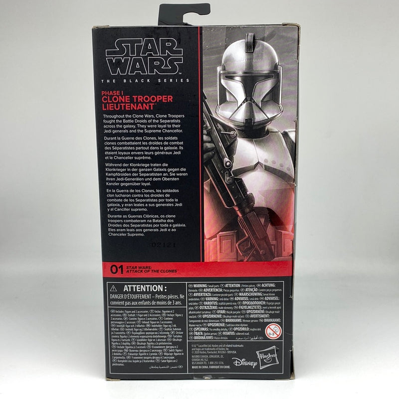 Star Wars The Black Series 6 Inch Action Figure Box Art Exclusive - Phase I Clone Trooper Lieutenant (E9928)