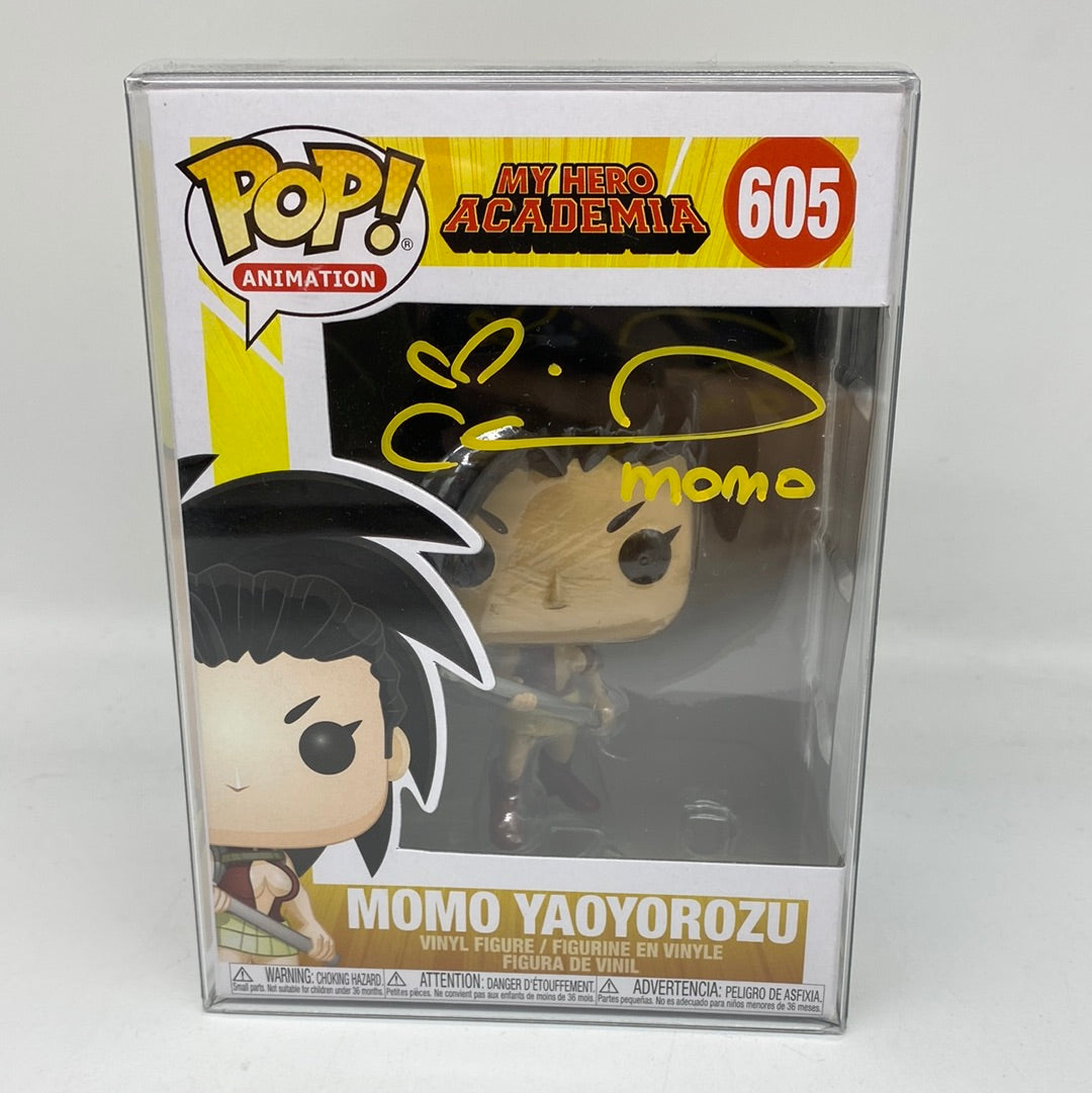 Funko Pop! MHA: Momo Yaoyorozu #605 SIGNED PSA COA