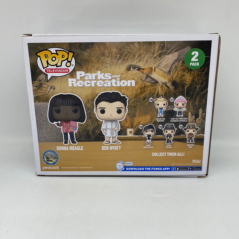 Funko Pop! Television: Parks and Recreation - Donna & Ben Treat Yo' Self 2 Pack Vinyl Figures 2022 Targetcon Limited Edition Exclusive