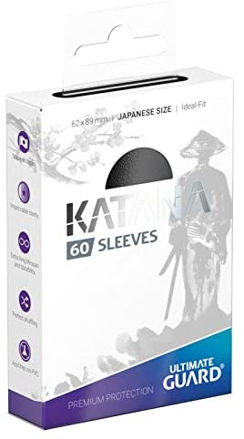 Ultimate Guard Katana Card Sleeves - Japanese Size 60ct - Black