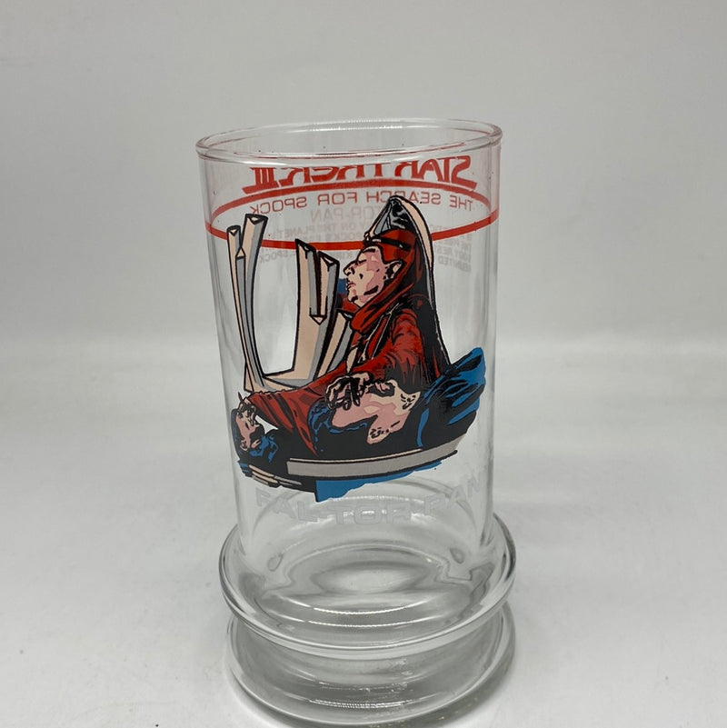 STAR TREK FAL-TOR-PAN Search for SPOCK 16 oz Taco Bell Glass 1984