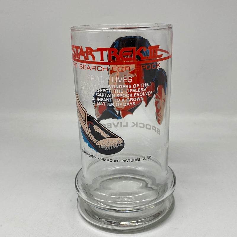1984 Star Trek III Spock Lives Collector Taco Bell Glass Cup Vintage