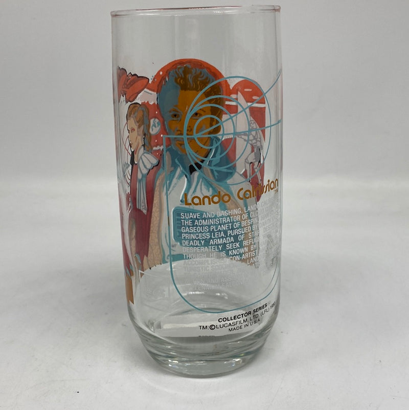 Star Wars Empire Strikes Back Lando Calrissian 1980 Burger King CocaCola Glass