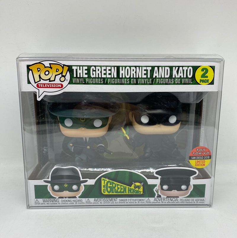Funko Pop! The Green Hornet and Kato (2-Pack) Vinyl Figures Toy Tokyo 2018 San Diego Limited Edition DAMAGED