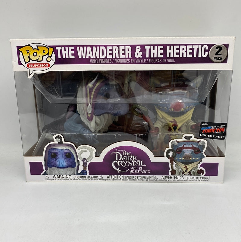 Funko Pop! Jim Henson's The Dark Crystal Age of Resistance: The Wanderer & The Heretic 2Pack Vinyl Figures 2019 NYCC Limited Edition Exclusive DAMAGED
