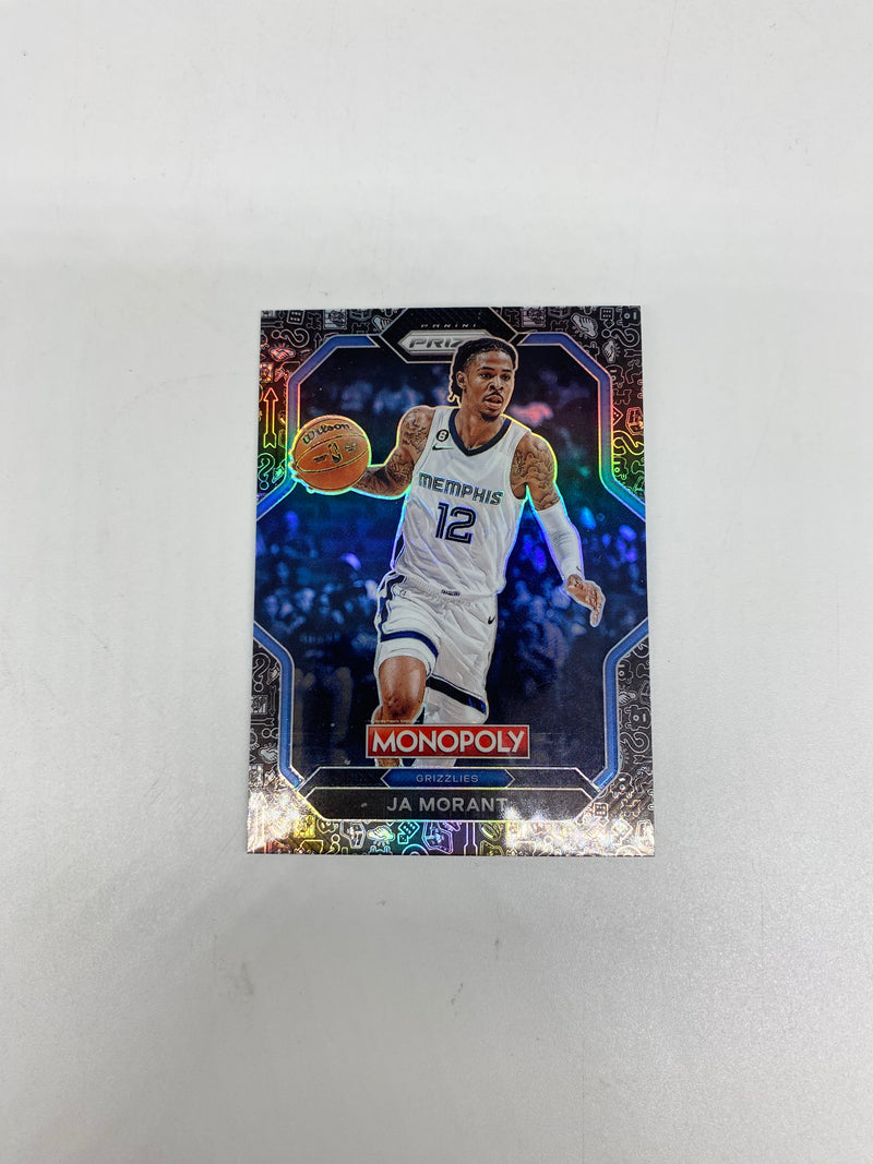 2022-23 Panini Prizm JA MORANT BASE MONOPOLY BLACK ICONS PRIZM PARALLEL