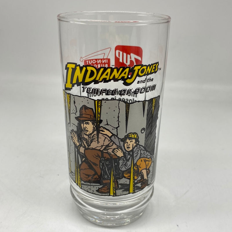 Vintage Indiana Jones & the Temple of Doom 7-Up Glass 1984