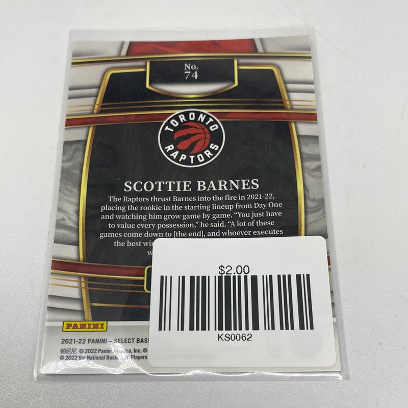 2021-22 Select Scottie Barnes Rookie RC