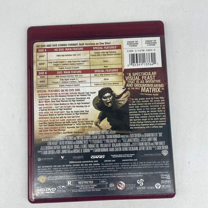 300 (Combo HD DVD and Standard DVD) - HD DVD