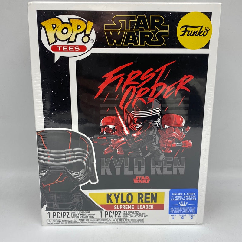 Funko Pop Tee! Star Wars - Kylo Ren Fig. First Order Sealed- LARGE