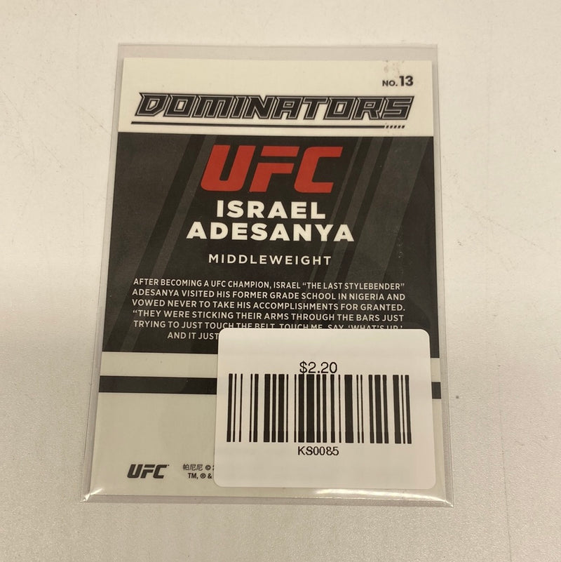 2022 Panini Optic UFC ISRAEL ADESANYA Dominators Insert