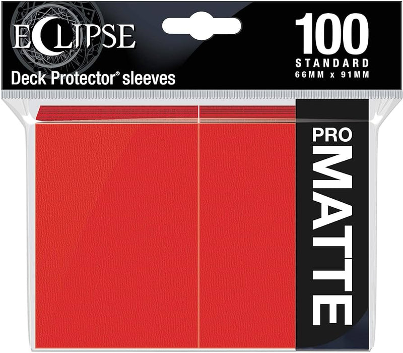 Ultra Pro Matte Eclipse Sleeves Standard 100 Count Red