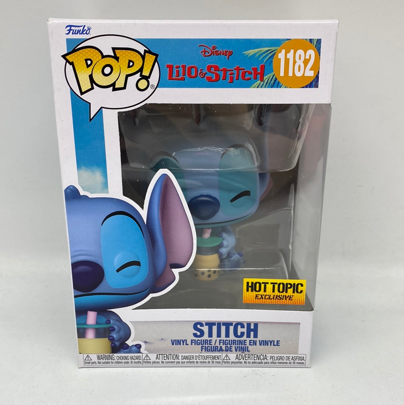 POP Funko Disney Lilo & Stitch Pop Stitch (With Boba) Vinyl Figure Hot  Topic Exclusive