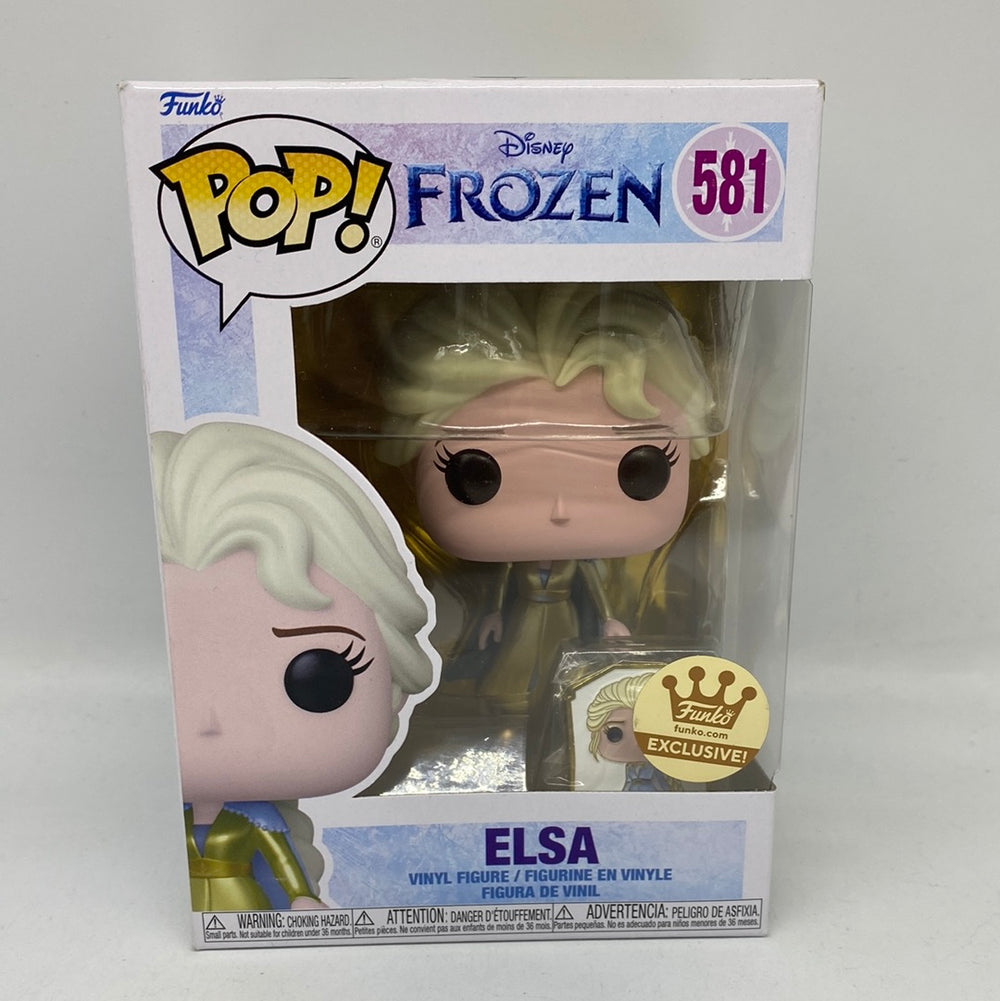 Funko Pop! Disney's Frozen: Elsa (Gold) with Pin #581 Vinyl Funko Pop! Disney's Frozen: Elsa (Gold) with Pin #581 Vinyl