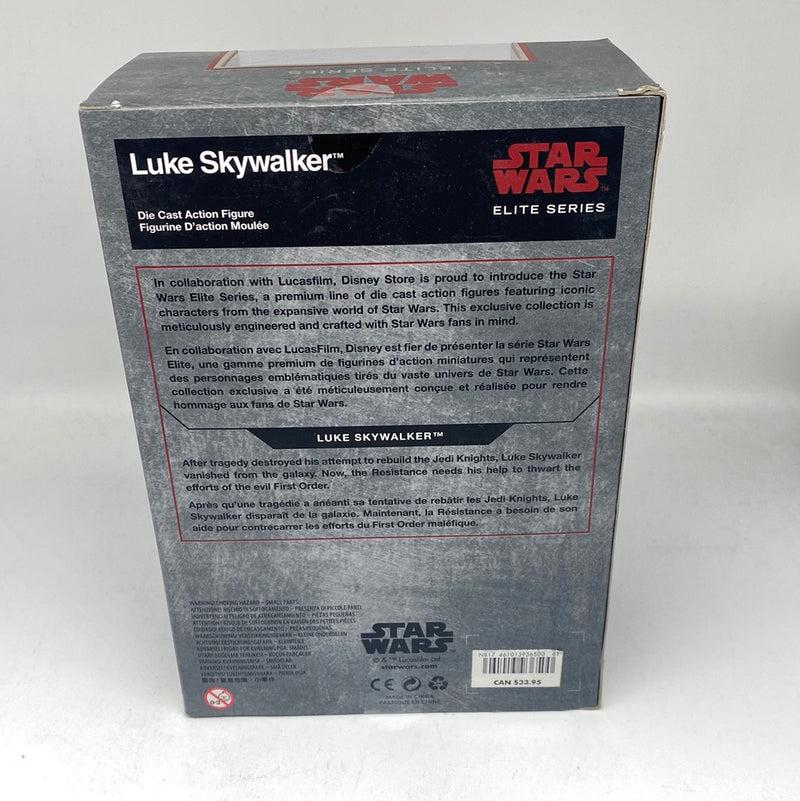 Star Wars Elite Series 6” Die Cast Disney Store Action Figure Luke Skywalker
