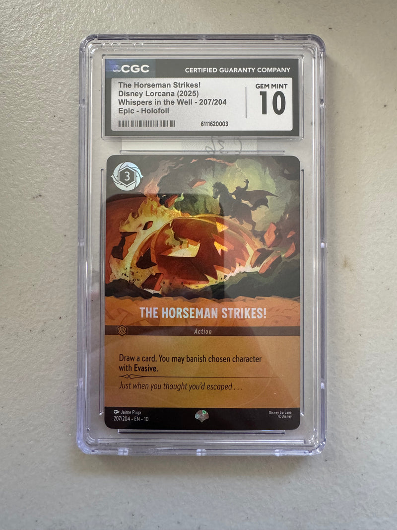 Disney Lorcana The Horseman Strikes! 207/204 Epic Holo – CGC 10 Gem Mint