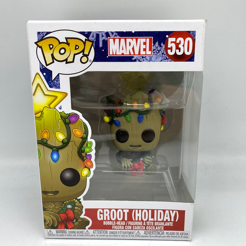 Funko Pop! Groot Holiday #530 US Exclusive Rare Rare Chase Grail Noël  Marvel Glow in