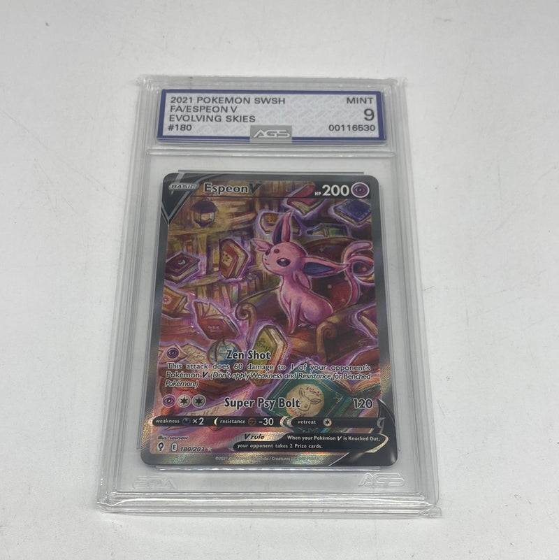 Espeon V 180/203 2021 evolving skies mint AGS 9