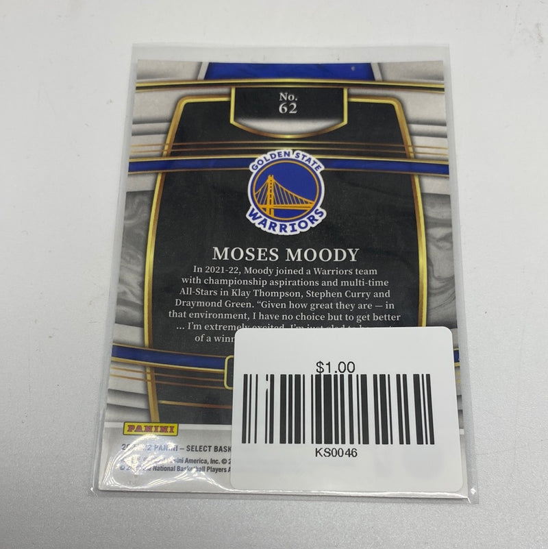 2021-22 Panini Select Moses Moody Concourse Blue