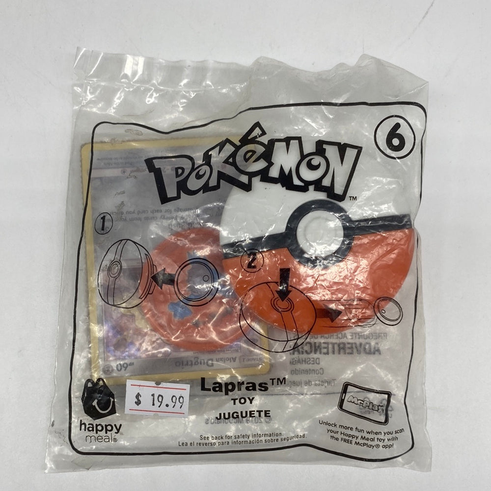 lapras pokemon card mcdonalds 2019 McDONALD'S Pokemon HAPPY MEAL TOY #6 Lapras