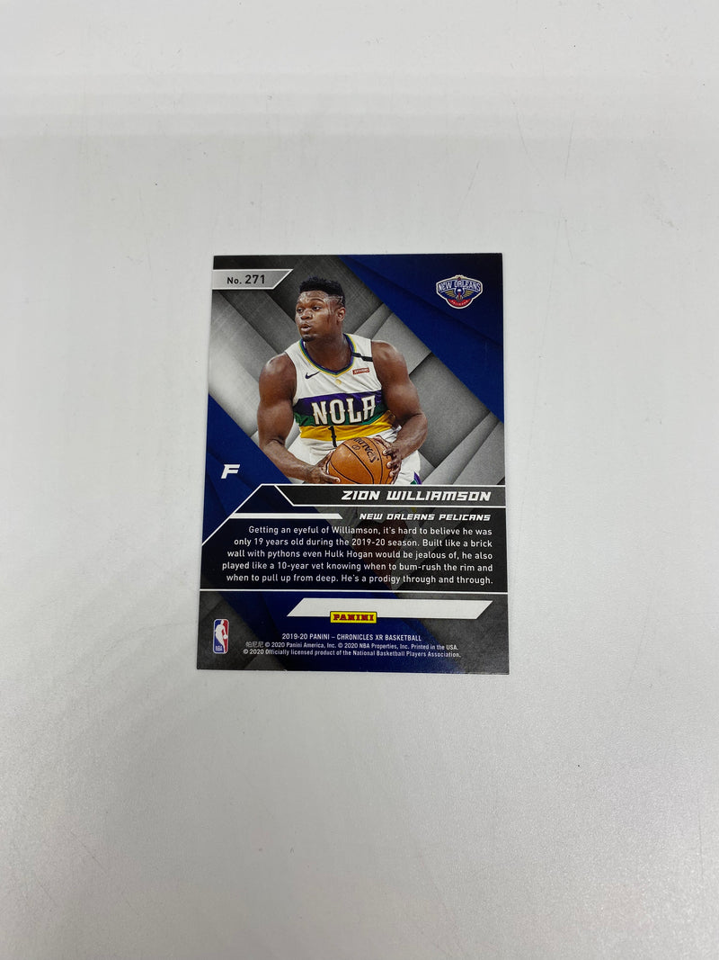 Zion Williamson 2019-20 Panini Chronicles 271 XR Silver SP RC Pelicans