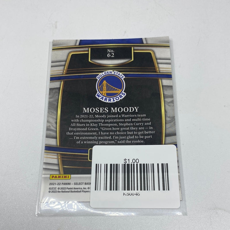 2021-22 Panini Select Moses Moody Concourse Blue
