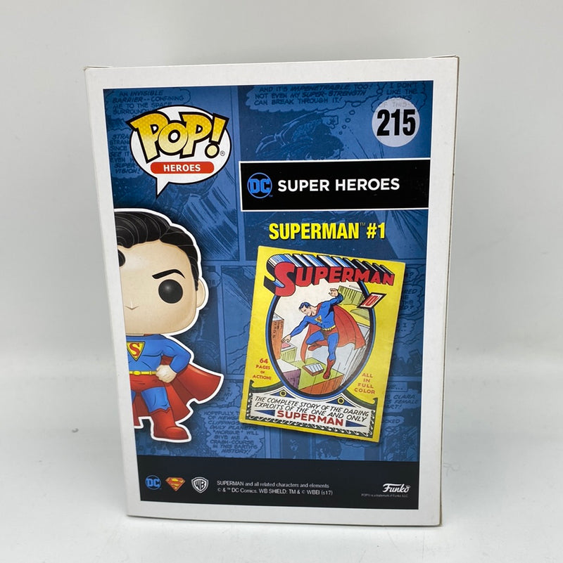 Funko Pop! DC: Super Heroes Superman #1 #215 Vinyl Figure 2017 Fall Convention Exclusive